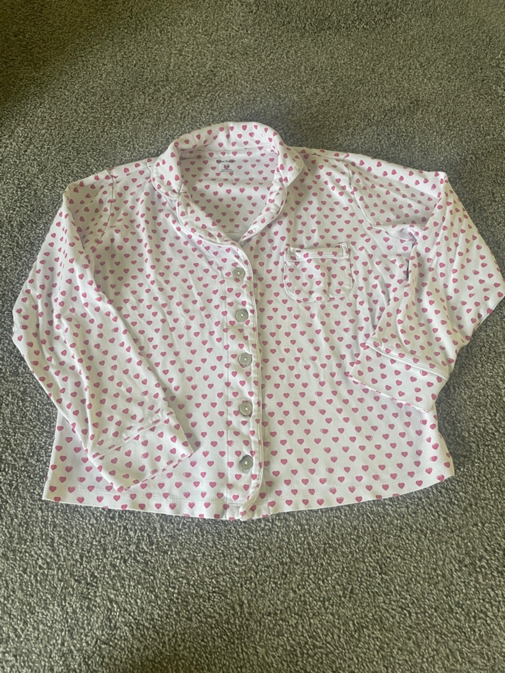 Roller Rabbit pink heart pajama top